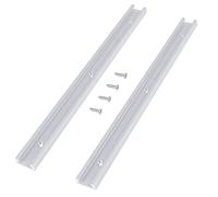 Lot de 2 rails en T, rail en T universel en alliage d'aluminium de 400 mm avec trous de montage pré-percés, avec vis autotaraudeuses, adapté à la construction de gabarits et de luminaires