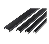 Lot de 2 rainures en U noires en aluminium, largeur intérieure: 2, 3, 4, 5, 6, 8, 10, 12, 13mm, hauteur: 5, 8, 10, 11, 12, 15, 18, 20(15x15x13mm)