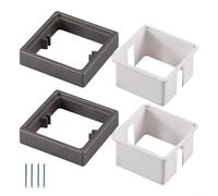 Lot de 2 rallonges carrées à bord lisse pour améliorer les solutions de câblage de la maison ou du bureau en toute sécurité (20 mm)