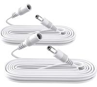 Lot de 2 rallonges d'alimentation CC de 6 m, 2 rallonges d'adaptateur d'alimentation CC 12 V 2,1 mm x 5,5 mm, compatibles avec l'alimentation de l'adaptateur CC 12 V pour caméra IP de sécurité