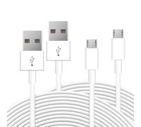 Lot de 2 rallonges d'alimentation de 3 m pour cam, YI Camera, Nest, Blink, Netvue, Kasa, Cloud, Furbo, Arlo Q, câble USB vers Micro USB, charge et synchronisation