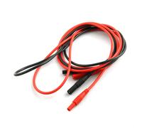 Lot De 2 Rallonges De Câbles De Test Mâle Vers Femelle De 4 Mm - Fiche Banane Vers Jack - Câbles En Silicone Très Résistants - Adaptateurs De Sondes De Multimètre (1 Rouge + 1 Noir[PLA9185465]