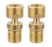 Lot de 2 rallonges de douche pivotantes à 360° en cuivre, coude de réglage excentrique de l'angle pour tuyau de diamètre variable, adaptateur de montage mural, 53 mm, jaune