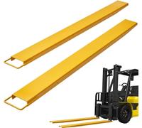 lot de 2 rallonges de fourches 1820 mm - Rallonge de fourches 1,815 tonne - Fourches porteuses en acier au carbone Q235 - Design monobloc - Rallonge de fourches à palettes - Compatible avec fourches 1