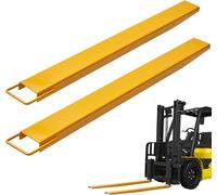 lot de 2 rallonges de fourches - Rallonge de fourches de 1520 mm pour une capacité de charge de 1,815 tonne - Fourches en acier au carbone Q235 avec design monobloc - Rallonge de fourches à palettes c