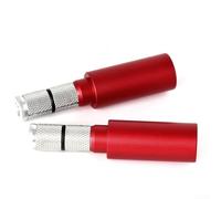 Lot de 2 rallonges de guidon de vélo en alliage d'aluminium de 100 mm de long pour tige de fourche de vélo de route de 15 à 20 mm de diamètre intérieur (rouge)