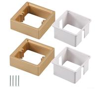 Lot de 2 rallonges de prise électrique avec joint auxiliaire pour étendre la boîte électrique pour une meilleure sécurité de câblage (30 mm)