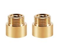 Lot de 2 rallonges de robinet 1/2" x 15 mm, 1/2" IG x 1/2" AG en laiton, rallonge de raccordement, raccord fileté pour installation de chauffage, installation de tuyau, eau potable