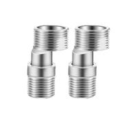 Lot de 2 rallonges de robinet de douche réglables avec vis excentrique pour un ajustement optimal (court)