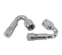 Lot de 2 rallonges de valve de pneu pour 45/90/135 degrés, idéales pour voitures et vélos (45 degrés argenté)