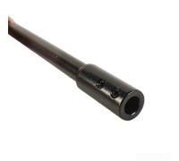 Lot de 2 rallonges d'embouts en acier extra longues conçues pour le perçage de trous profonds avec fixation à vis et clé hexagonale pour un placement sûr de l'embout (noir)
