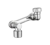 Lot de 2 rallonges pivotantes pour robinet, rallonge de robinet de salle de bain, bras robotique pivotant à 1080 degrés, rallonge de robinet antirouille, fixation de robinet multifonction pour la