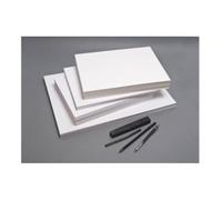 Lot de 2 Ramette de 100 feuilles de papier dessin croquis blanc, 55 g/m², A4