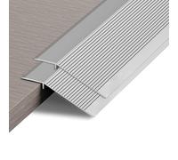 Lot de 2 Rampe de Seuil Aluminium 10cm Large Seuil de Porte Barre de Seuil Rattrapage Bande de Transition Profilé de Transition,Convient pour Pente de 10-35mm,Argent 0.9m