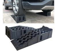 Lot de 2 rampes d'accès en plastique pour voiture, plate-forme de levage - Charge maximale : 7,5 T - 90,8 x 30,8 x 22 cm