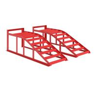 Lot de 2 rampes de levage pour voiture en acier - 1T levée max. 220 mm - rouge G