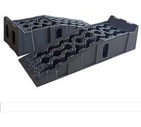 Lot de 2 rampes de garage en plastique haute performance - Jusqu'à 7300 kg - 92 x 32 x 32 cm