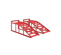 Lot de 2 rampes de levage pour voiture en acier - 1T levée max. 220 mm - rouge