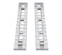 Lot de 2 rampes de remorque universelles en aluminium de 203,2 x 38,1 cm avec crochet supérieur, capacité de charge de 2721,6 kg, pour motos, tracteurs, motos tout-terrain, VTT, UTV