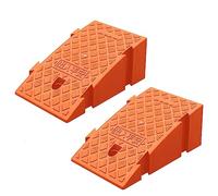 Lot de 2 rampes de trottoir de voiture, rampes de trottoir légères en plastique portable, rampes basses pour voiture et moto (vert, H : 16 cm)