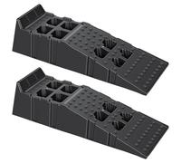 Lot de 2 rampes de voiture en plastique de 30,5 cm de large, capacité de 5 896,7 kg par paire, rampe de service de véhicule robuste avec hauteur de levage de 21,8 cm pour changement d'huile, entretien