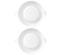 Lot de 2 râpes en céramique blanches, plaques de broyage manuelles, râpe à gingembre et ail résistante à l’usure, multifonction pour purées de fruits et aliments mixés, nettoyage facile