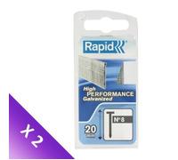[LOT DE 2] RAPID Pointes galvanisées - Fil fin - N°8/20 mm