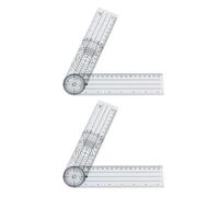 Lot de 2 rapporteurs à 360 degrés sûrs | Outil de mesure d'angles multifonction pour dessin, diverses applications professionnelles et larges