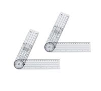 Lot de 2 rapporteurs d'angles multi-usages à 360 degrés adaptés pour la rédaction de conception, l'art et des fins éducatives