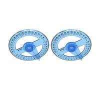 Lot de 2 rapporteurs de cercles à 360 degrés - Outil de mesure mathématique - Règle transparente - Fournitures scolaires