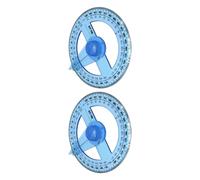 Lot de 2 rapporteurs de cercles à 360 degrés - Outil de mesure mathématique - Règle transparente - Fournitures scolaires