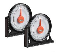 Lot de 2 rapporteurs magnétiques pour cliniomètre, jauge d'angle avec niveau à bulle pour outils de mesure et de mise en page