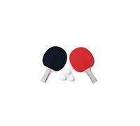 Lot De 2 Raquettes Et 3 Balles Pour Table De Ping-Pong Noir