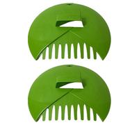 Lot de 2 râteaux manuels pour le jardin, pince de nettoyage des feuilles polyvalente, grand collecteur de feuilles, ramasse-feuilles supérieur pour ramasser les feuilles