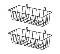 Lot de 2 râteliers à foin en métal avec crochet pour cage | Râteau à foin robuste pour lapin, cochons d'Inde, lapins, petits animaux | Distributeur de nourriture pour lapins