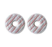 Lot de 2 recharges de balai à franges lavables en microfibre, essorables et réutilisables for une utilisation à sec ou humide, compatibles avec Vileda(Red)