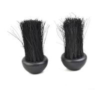 Lot de 2 recharges de brosse ronde pour foyer, têtes de rechange filetées de 3/8" avec poils de noix de coco de 7,5 cm, pour cheminée et accessoires