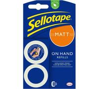 Lot De 2 Recharges De Ruban Adhésif Extra Fort Invisible Mat Pour Loisirs Créatifs Et Emballage Mains Libres,Repositionnable Pour Distributeur À La Main