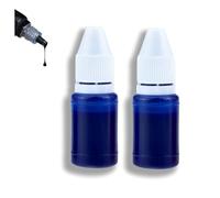Lot de 2 recharges d'encre bleu foncé de 5 ml pour tampons encreurs, St/amp in/k pour tampons encreurs, rouleau de protection contre le vol d'identité, rechargeable I/NK pour tampons I/nk, in/k pour