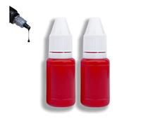 Lot de 2 recharges d'encre rouge 5 ml St/amp pour tampons, St/amp in/k pour tampons encreurs, protection contre le vol d'identité, rechargeable I/NK pour tampons I/nk, in/k pour Data Defender Roller