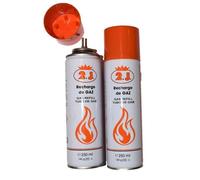 Lot de 2 Recharges pour briquets gaz , Challumeau De Cuisine, Allume Gaz, Recharge Butane,Bonbonne, Bouteille ou Chargeur 250 m
