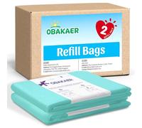 Lot de 2 recharges pour poubelle à couches compatibles avec poubelle Korbell 16 L et litière contre les odeurs et protection contre les germes pour bébé