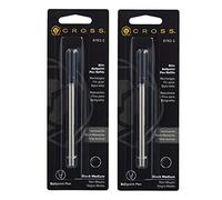 Lot de 2 recharges pour stylo à bille Cross (Click) Slim Medium Noir - 1 par carte (8783-2)