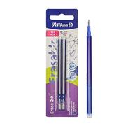 Lot de 2 recharges roller pelikan erase 2.0 bleu