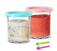Lot de 2 Récipients à Crème Glacée de Rechange pour Ninja Creami Deluxe NC501/NC500 Series, 680ML pour Accessoires Ninja Machine à Glace, Sans BPA Et Lave-Vaisselle
