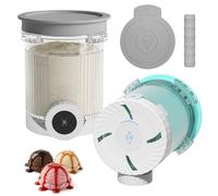 Lot de 2 récipients avec couvercle pour Ninja Swirl NC700 NC701 - 480 ml - Pour crème glacée Ninja Creami Swirl NC700EU NC701EU - Antidérapant + couvercle anti-poussière