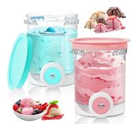 Lot de 2 récipients Creami pour Ninja Swirl CREAMi NC701EU 480 ml, sans BPA et passent au lave-vaisselle, compatibles avec les récipients Ninja Creami Swirl, pour accessoires de sorbetière Ninja Swirl