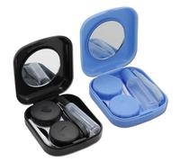 Lot de 2 Récipients pour Lentilles de Contact - Étui et Accessoires de Voyage Avec Pince à Épiler