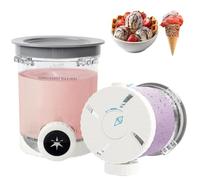 Lot de 2 récipients pour pintes Ninja Creami Swirl et couvercle - Compatible avec NC700 NC701 Série Ninja Creami Swirl Pintes - Sans BPA et passe au lave-vaisselle