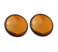 Lot de 2 réflecteurs de fourche en plastique ambré pour moto avant gauche droite 58 mm de diamètre Vis M6 facile à installer